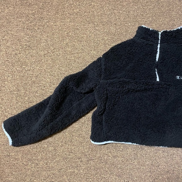 Champion Cropped Sherpa Quarter Zip Sweater - Picture 2 of 5